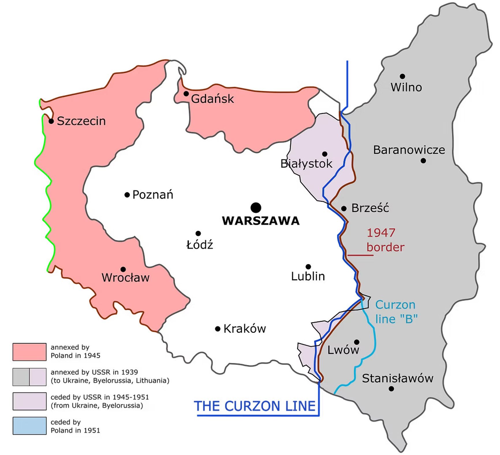 Poland's borders after World War II