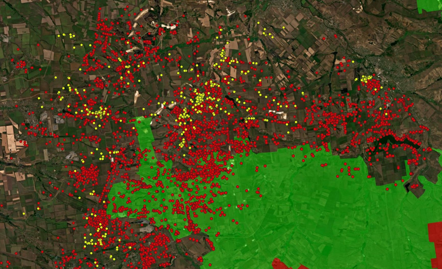Российские авиаудары в районе Добропольского выступа